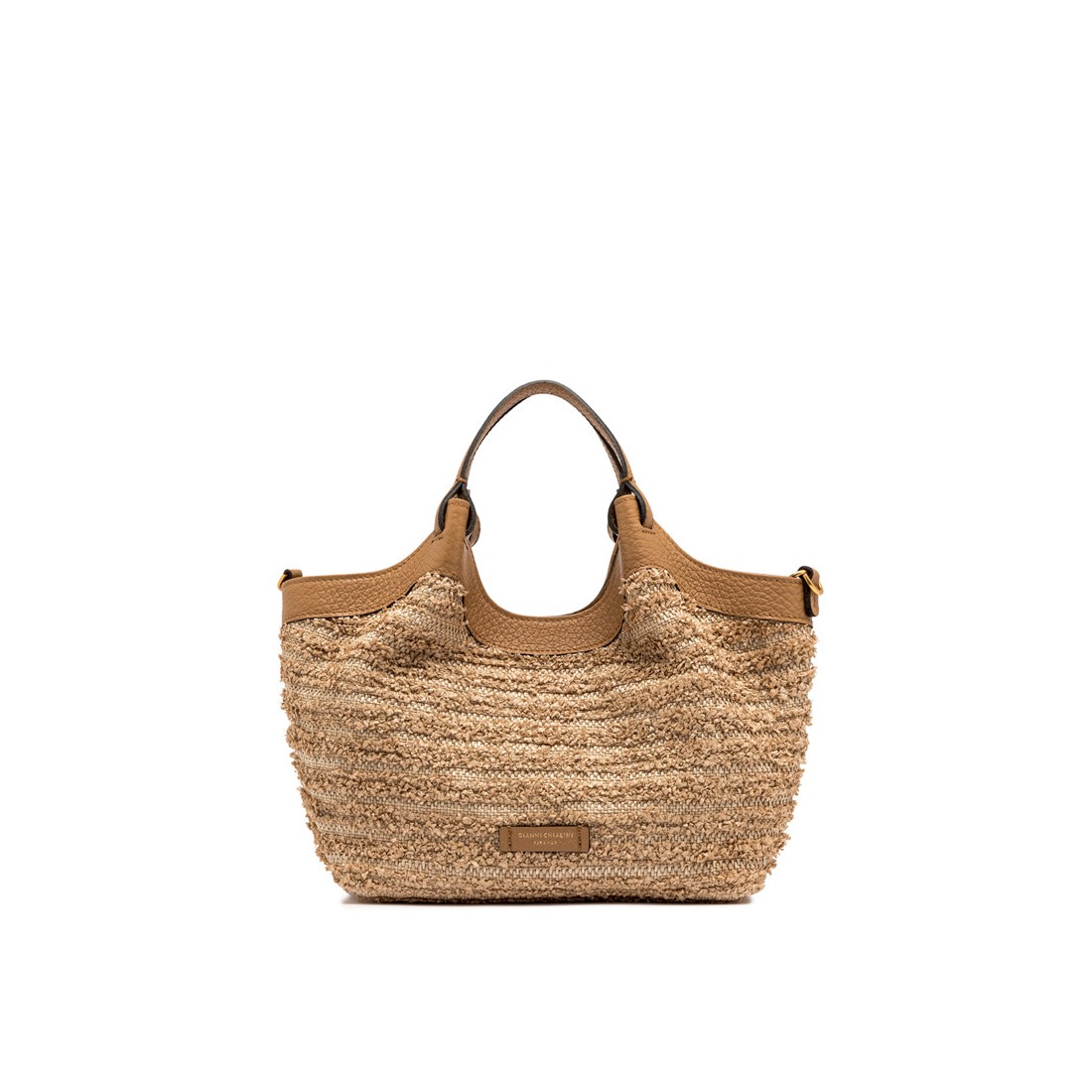 BORSA PELLE E TESSUTO DUA GIANNI CHIARINI BS11119 0422