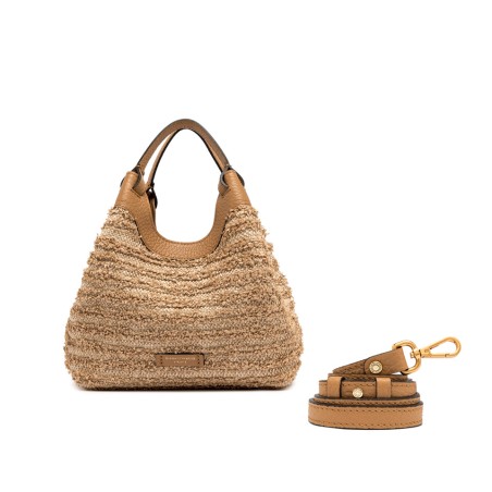 BORSA PELLE E TESSUTO DUA GIANNI CHIARINI BS11119 0422
