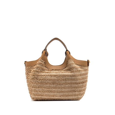 BORSA PELLE E TESSUTO DUA GIANNI CHIARINI BS11119 0422