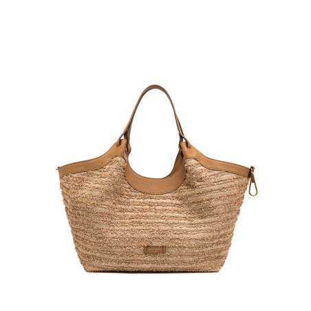 BORSA PELLE E TESSUTO DUA GIANNI CHIARINI BS11120 0422