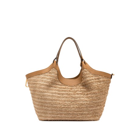BORSA PELLE E TESSUTO DUA GIANNI CHIARINI BS11120 0422