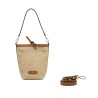 BORSA PELLE E TESSUTO VANESSA GIANNI CHIARINI BS11385 0422