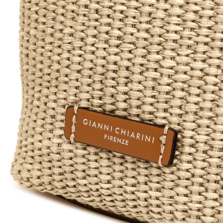 BORSA PELLE E TESSUTO VANESSA GIANNI CHIARINI BS11385 0422
