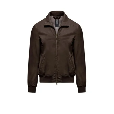 MAN LEATHER JACKET BOMBOOGIE JMCHEL-PSBE5 14