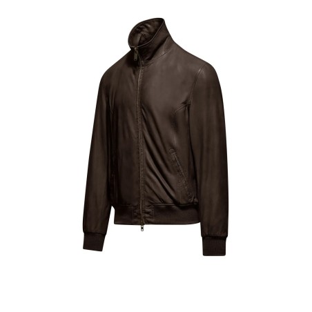 MAN LEATHER JACKET BOMBOOGIE JMCHEL-PSBE5 14