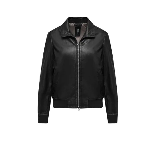 LEATHER JACKET W BOMBOOGIE JWVALL-PLFR5 90