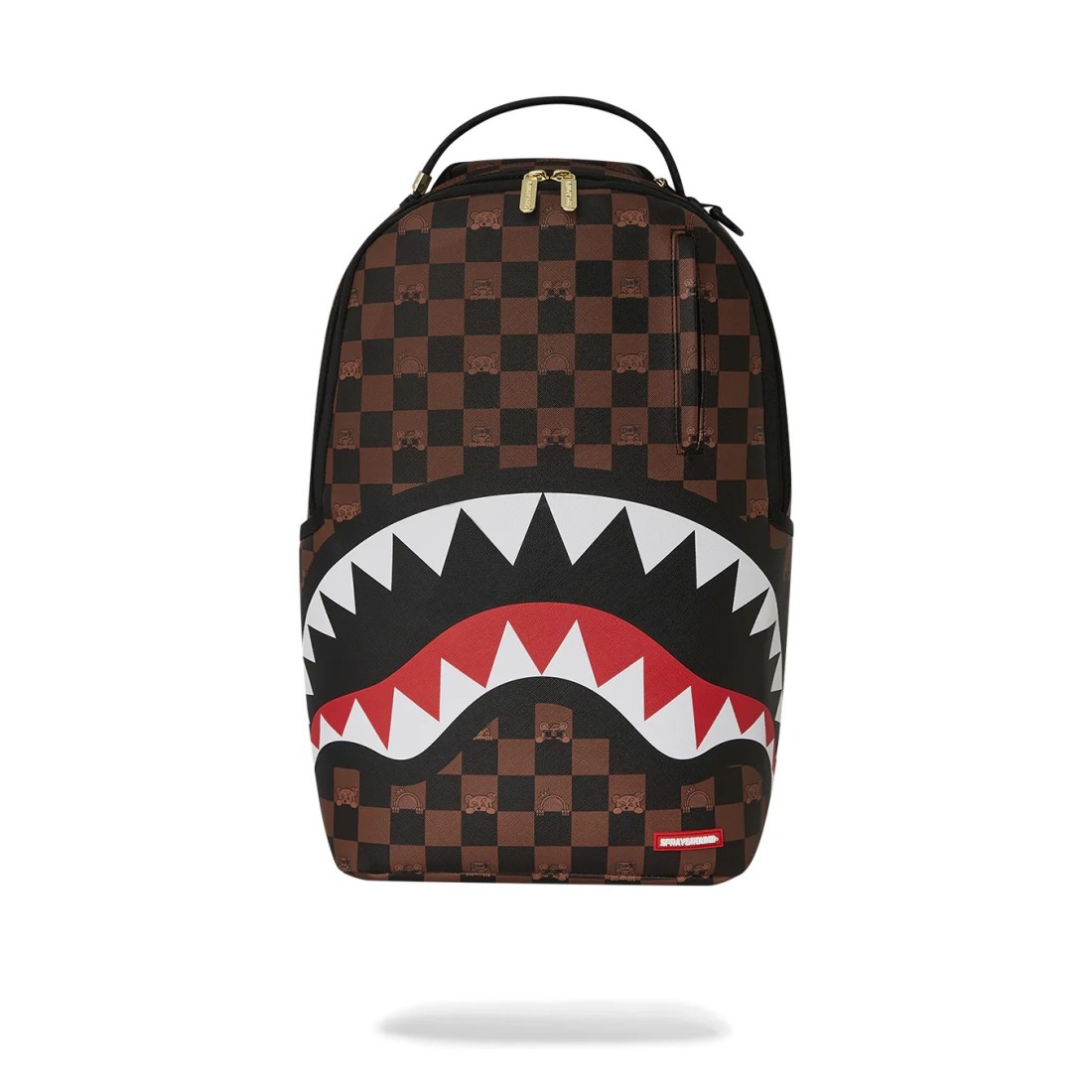 PEEKING CHARACTER CHECK BACKPACK SPRAYGROUND 910B7331NSZ BROWN