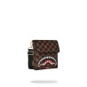 PEEKING CHARACTER CHECK MESSENGER SLING SPRAYGROUND 910B7505NSZ BROWN