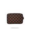 PEEKING CHARACTER CHECK TOILETRY SPRAYGROUND 910B7510NSZ BROWN