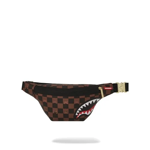 PEEKING CHARACTER CHECK CROSSBODY SPRAYGROUND 910B7512NSZ BROWN