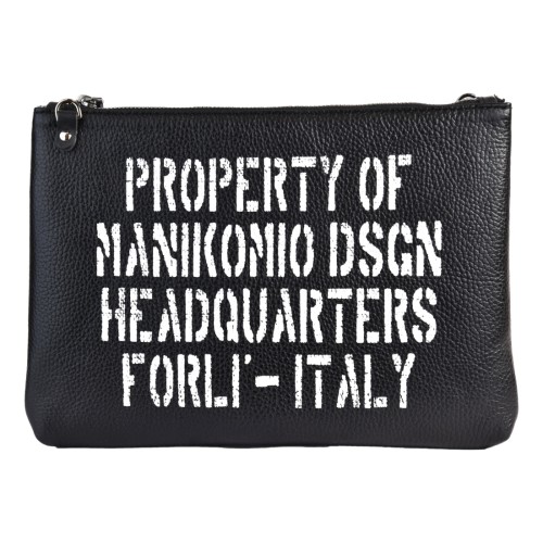 POCHETTE LARGE MANIKOMIO CLUTCH_L BLACK