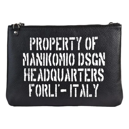 POCHETTE LARGE MANIKOMIO CLUTCH_L BLACK