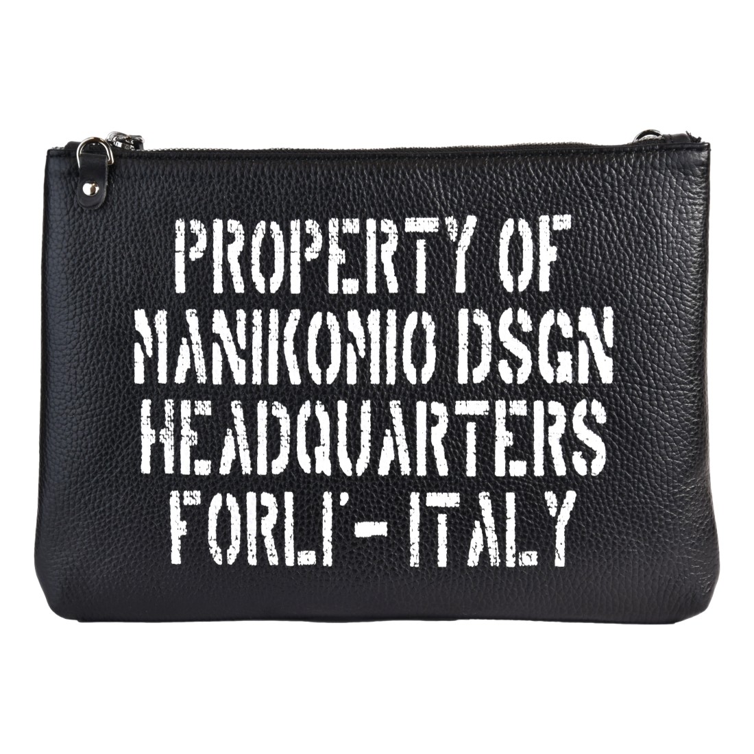 POCHETTE LARGE MANIKOMIO CLUTCH_L BLACK