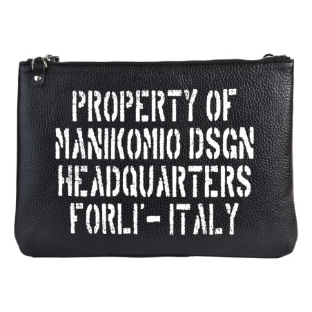 POCHETTE LARGE MANIKOMIO CLUTCH_L BLACK