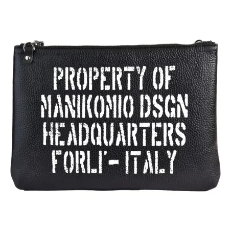 POCHETTE LARGE MANIKOMIO CLUTCH_L BLACK