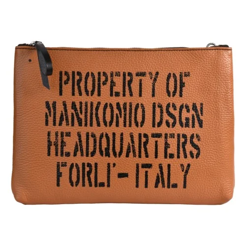 POCHETTE LARGE MANIKOMIO CLUTCH_L TOBACCO