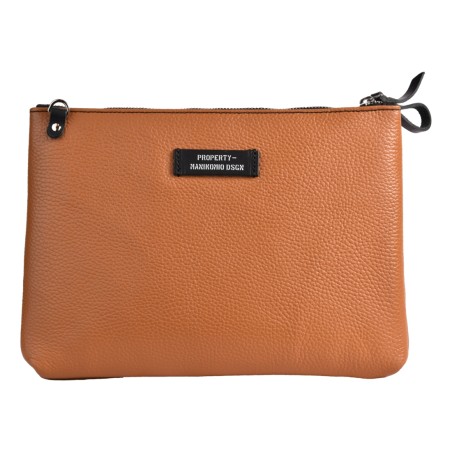 POCHETTE LARGE MANIKOMIO CLUTCH_L TOBACCO