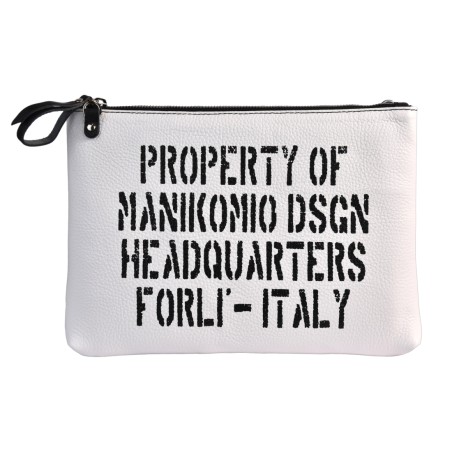 POCHETTE LARGE MANIKOMIO CLUTCH_L WHITE