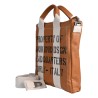 BORSA DUE MANICI MEDIA MANIKOMIO KW_LEATHER TOBACCO
