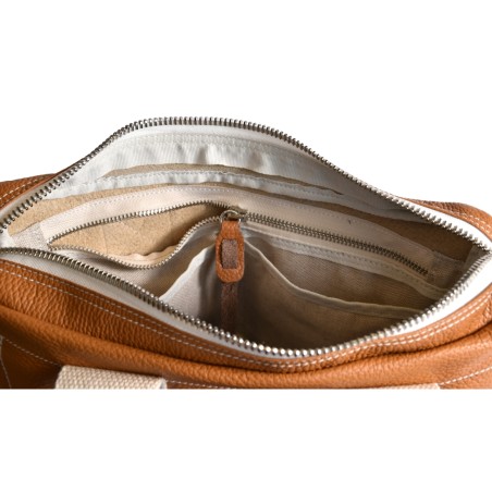 BORSA DUE MANICI MEDIA MANIKOMIO KW_LEATHER TOBACCO