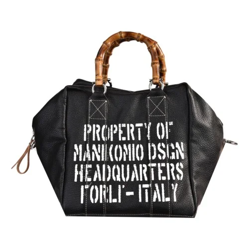 BORSA LADY 24 BAMBOO LEATHER MANIKOMIO LADY24_BAMBOO BLACK