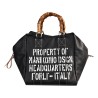 BORSA LADY 24 BAMBOO LEATHER MANIKOMIO LADY24_BAMBOO BLACK
