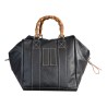 BORSA LADY 24 BAMBOO LEATHER MANIKOMIO LADY24_BAMBOO BLACK
