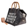 BORSA LADY 24 BAMBOO LEATHER MANIKOMIO LADY24_BAMBOO BLACK