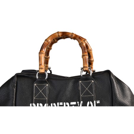 BORSA LADY 24 BAMBOO LEATHER MANIKOMIO LADY24_BAMBOO BLACK