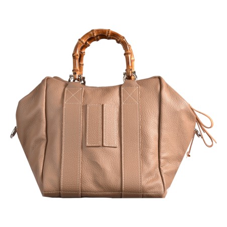 BORSA LADY 24 BAMBOO LEATHER MANIKOMIO LADY24_BAMBOO TAUPE