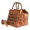 BORSA LADY 24 BAMBOO LEATHER MANIKOMIO LADY24_BAMBOO TOBACCO