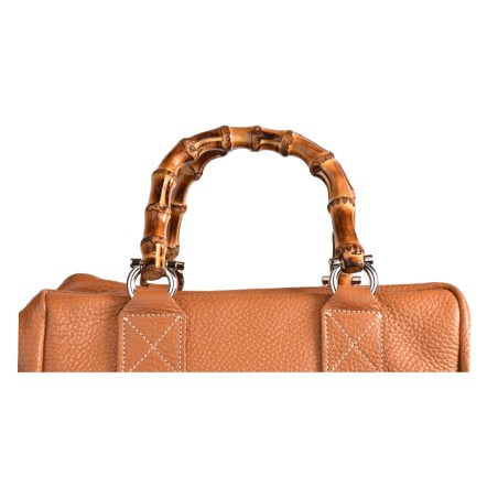 BORSA LADY 24 BAMBOO LEATHER MANIKOMIO LADY24_BAMBOO TOBACCO