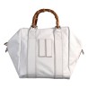 BORSA LADY 24 BAMBOO LEATHER MANIKOMIO LADY24_BAMBOO WHITE