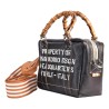 BORSA MARTY BAMBOO LEATHER MANIKOMIO MARTY BLACK