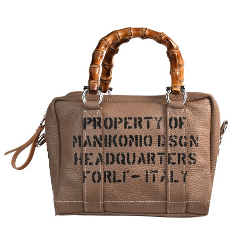 BORSA MARTY BAMBOO LEATHER MANIKOMIO MARTY TAUPE