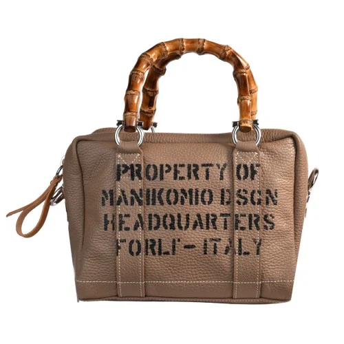 BORSA MARTY BAMBOO LEATHER MANIKOMIO MARTY TAUPE