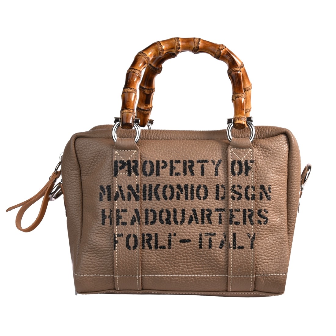 BORSA MARTY BAMBOO LEATHER MANIKOMIO MARTY TAUPE