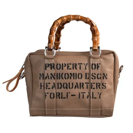 BORSA MARTY BAMBOO LEATHER MANIKOMIO MARTY TAUPE