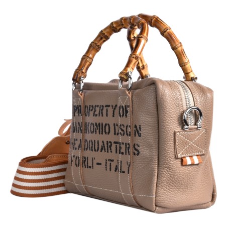 BORSA MARTY BAMBOO LEATHER MANIKOMIO MARTY TAUPE
