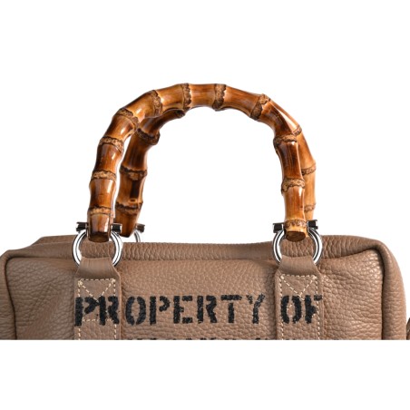 BORSA MARTY BAMBOO LEATHER MANIKOMIO MARTY TAUPE