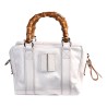 BORSA MARTY BAMBOO LEATHER MANIKOMIO MARTY WHITE