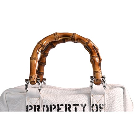 BORSA MARTY BAMBOO LEATHER MANIKOMIO MARTY WHITE