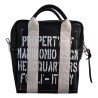 BORSA DUE MANICI MEDIA MANIKOMIO QB_LEATHER BLACK