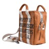 BORSA DUE MANICI MEDIA MANIKOMIO QB_LEATHER TOBACCO