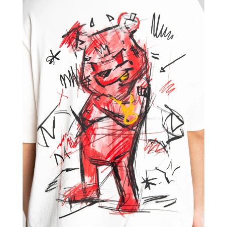 DIABLO BEAR DOODLE T-SHIRT SPRAYGROUND SP696 IVORY