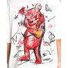 DIABLO BEAR DOODLE T-SHIRT SPRAYGROUND SP696 IVORY
