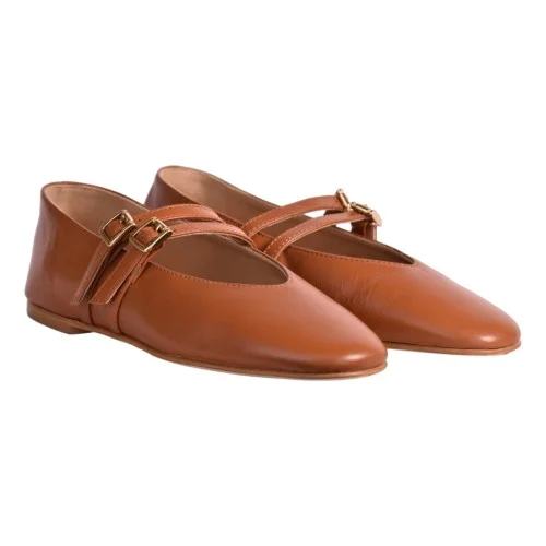 BALLERINA DOPPIO CINTURINO J.O.LUXURY STYLE 991 CIOCCOLATO