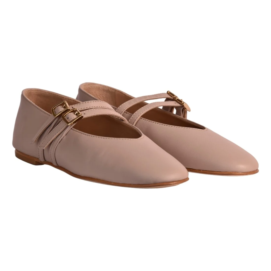 BALLERINA DOPPIO CINTURINO J.O.LUXURY STYLE 991 TAUPE