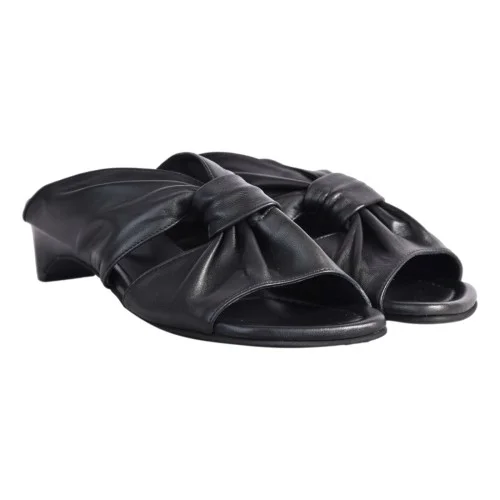 CIABATTA NODO IN NAPPA POEVE 30MM71 NERO