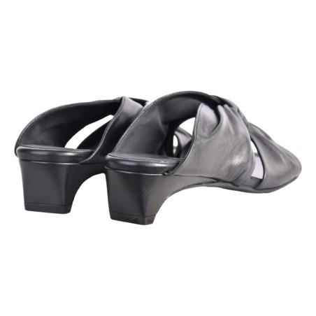 CIABATTA NODO IN NAPPA POEVE 30MM71 NERO